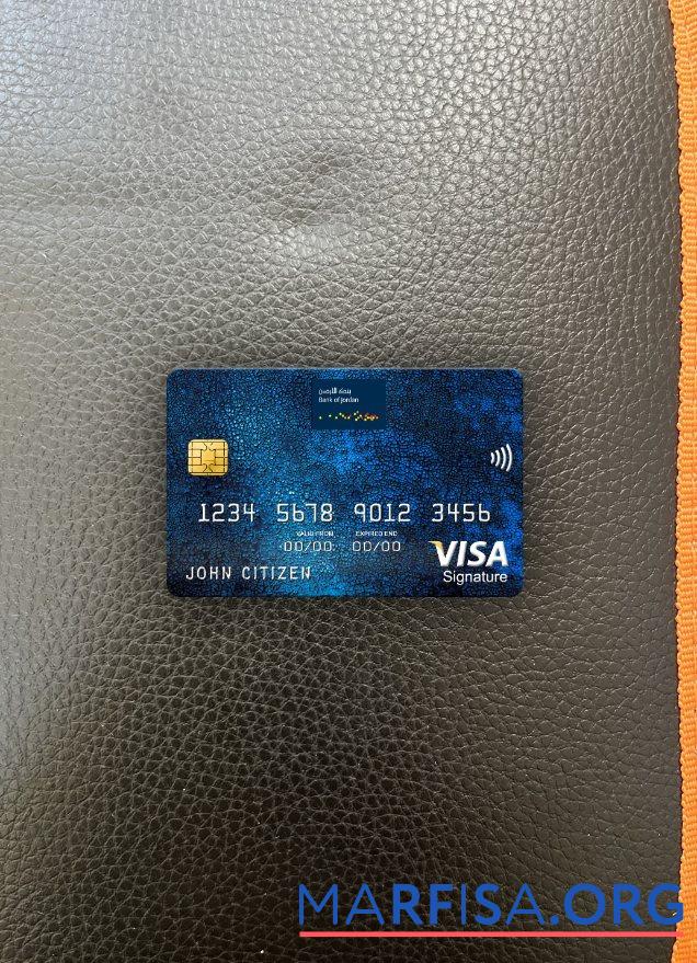 Downloadable Jordan Bank of Jordan visa signature card 2 photolook front real example